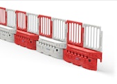 A line of CityWall Barriers with Double Top Panels fixed to the barriers