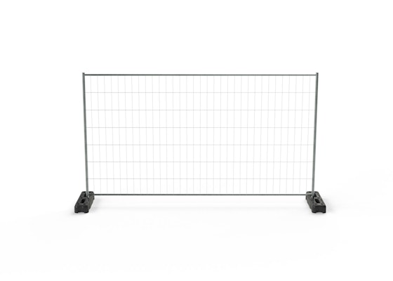 Single panel of square topped standard mesh fencing