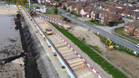 Manta Barriers used at Canvey Island Sea Defence site