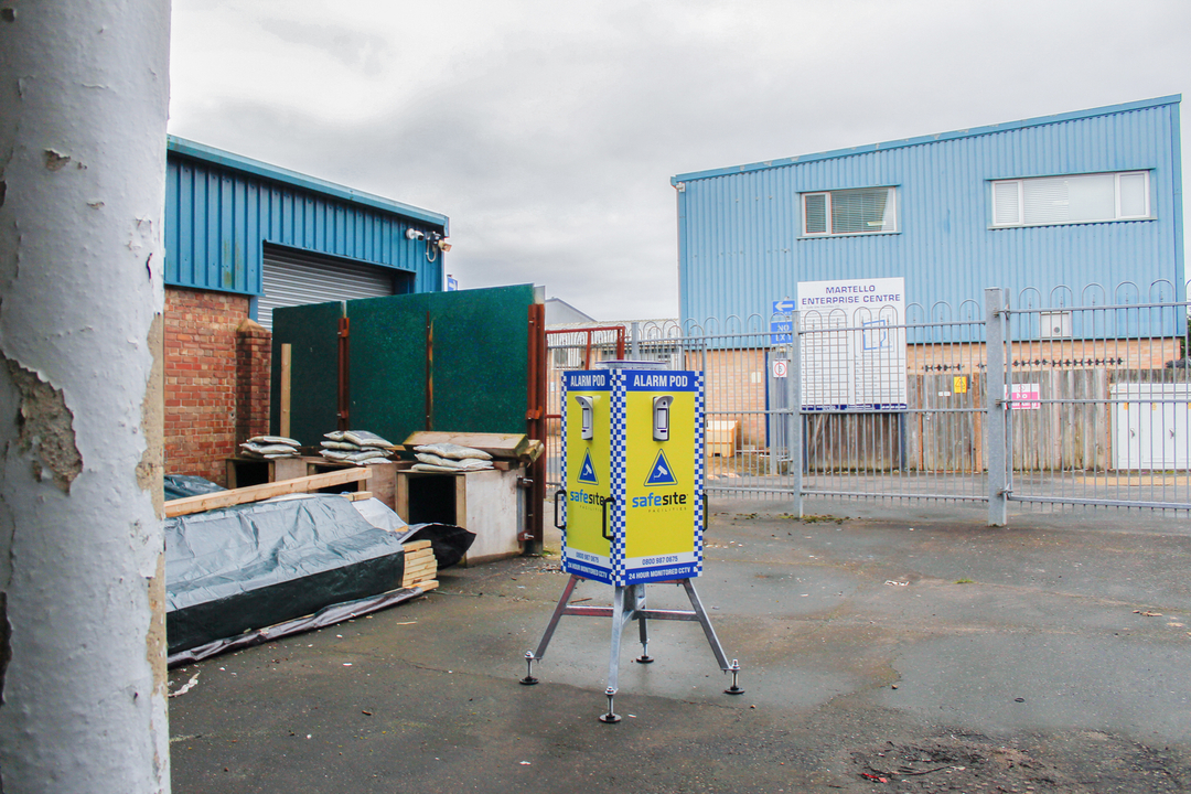 alarm pod on construction site
