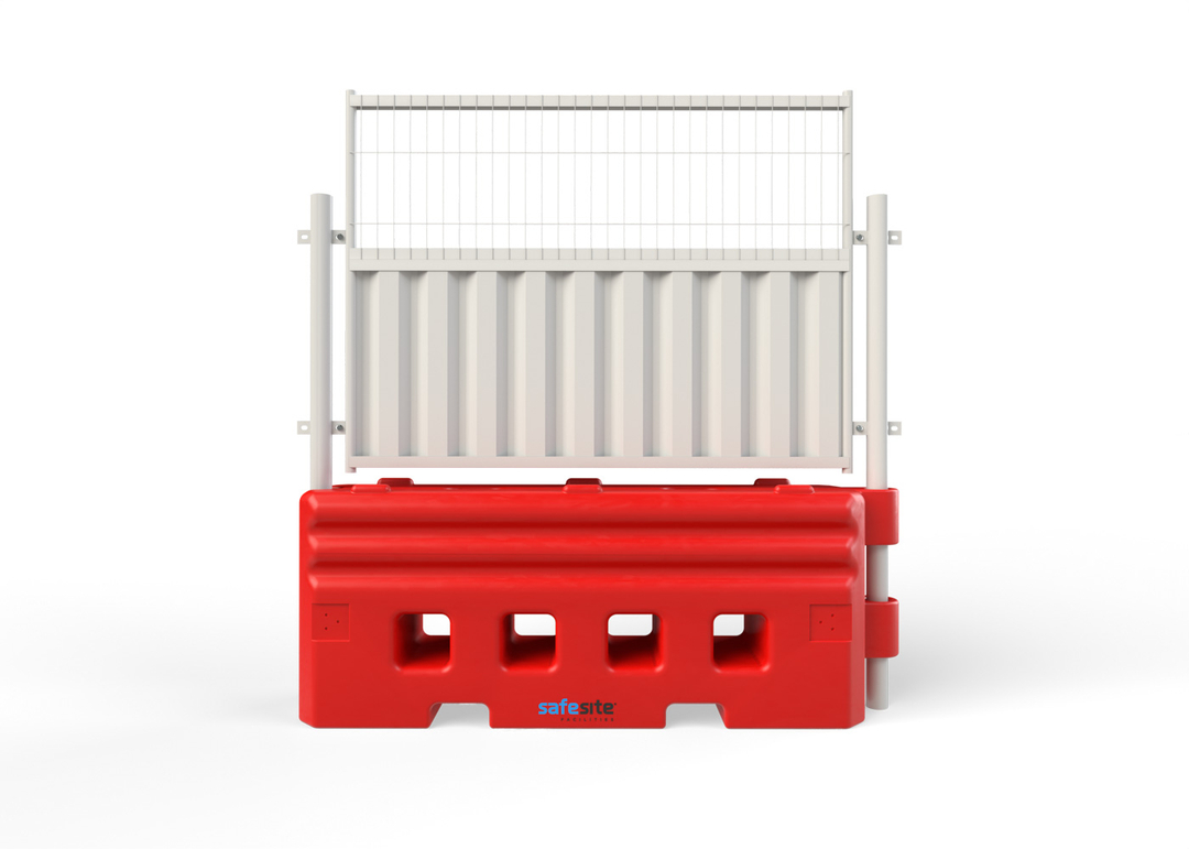 Single RB22 with a half hoarding and half fencing panel
