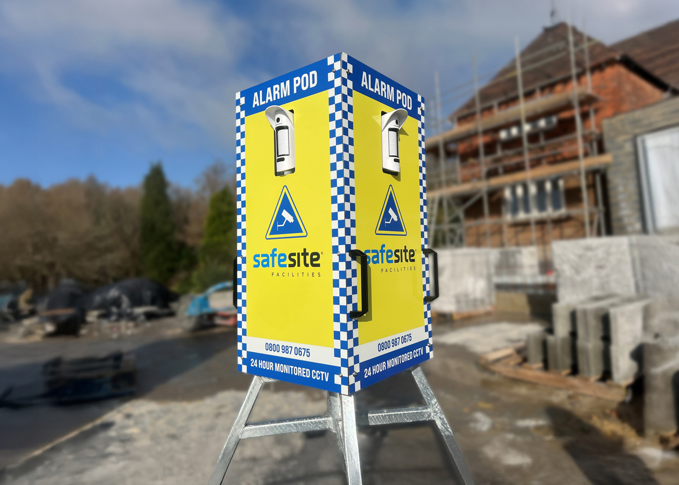 cctv alarm pod on site