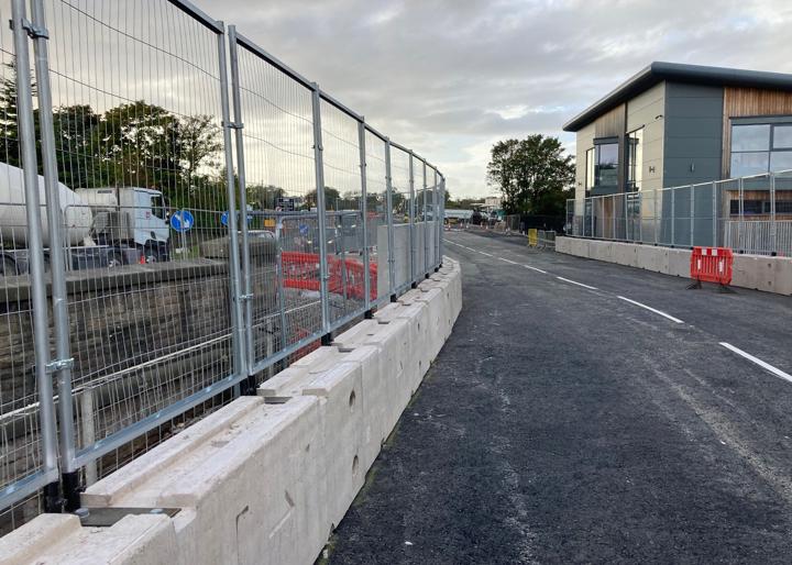 TVCB with mesh fencing