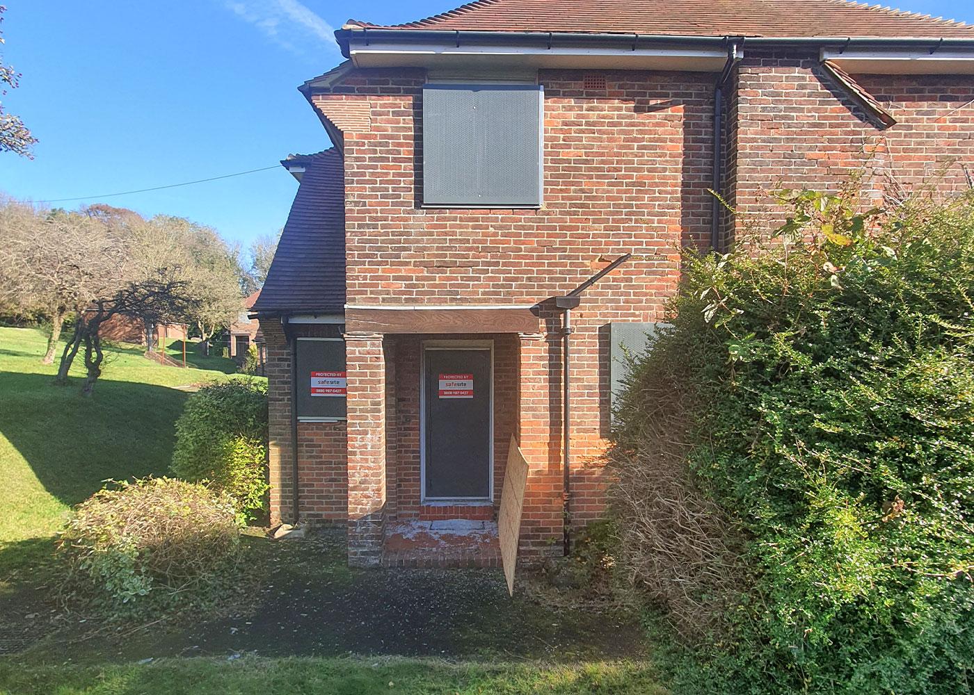 security steel doors installed on vacant property