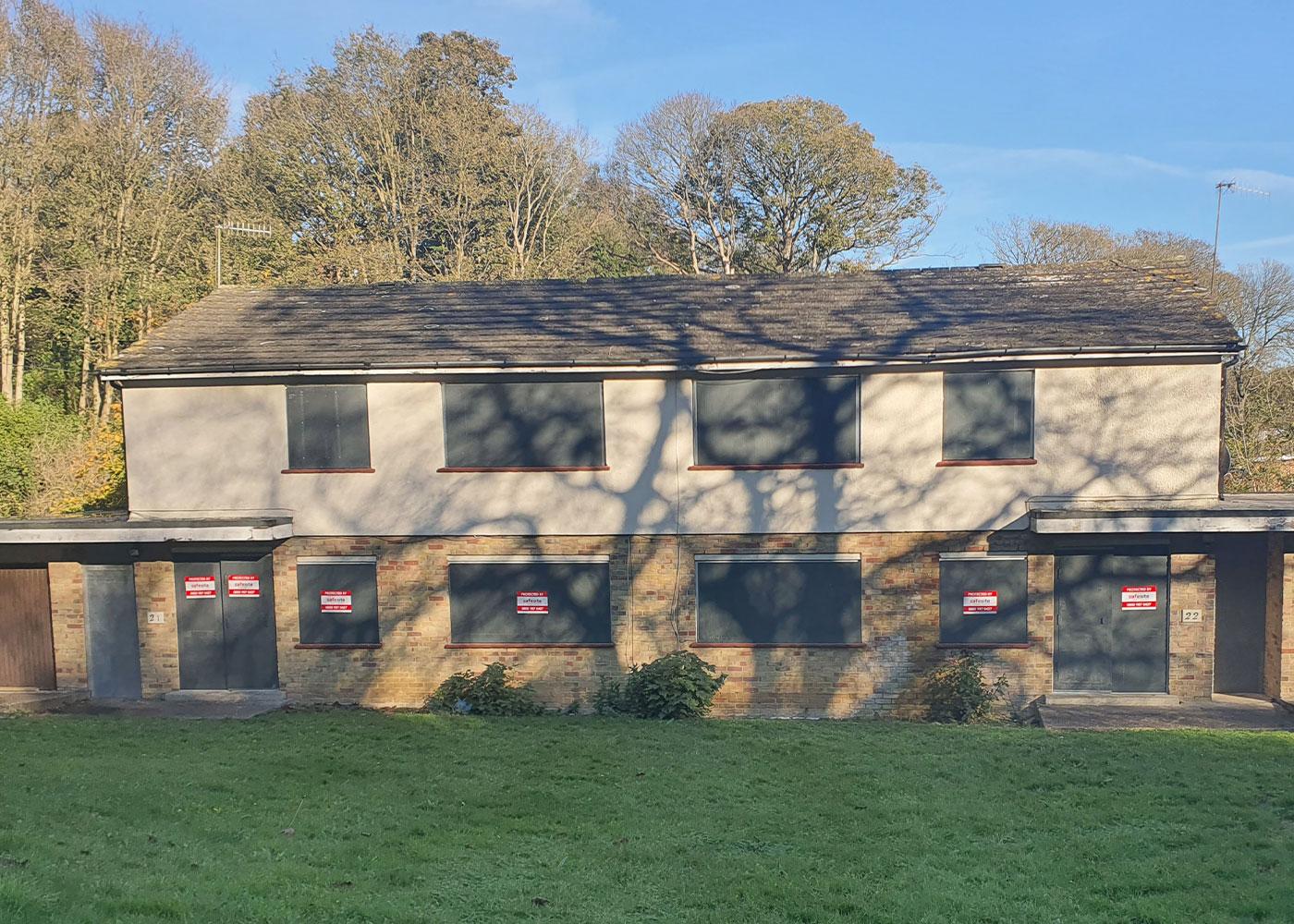 security steel doors installed on vacant property
