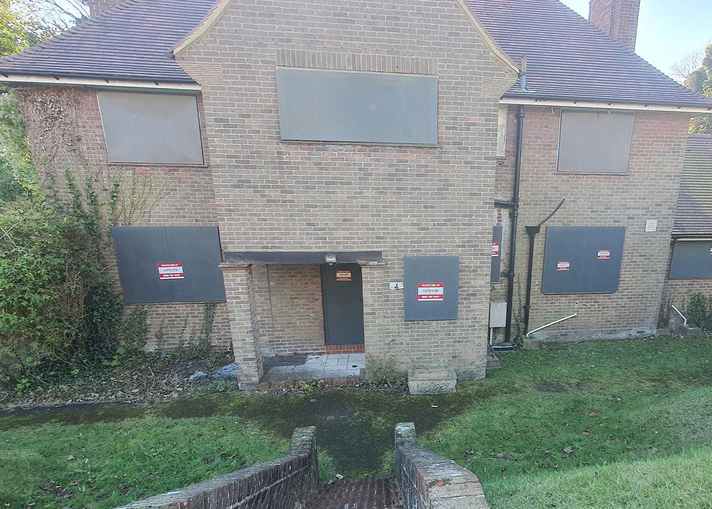 security steel doors installed on vacant property