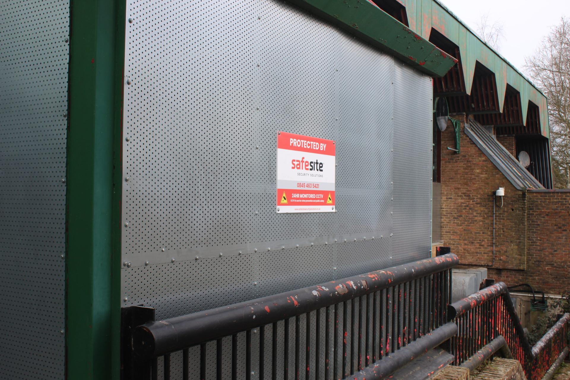 Steel Perforated Security Screens installation in West Sussex