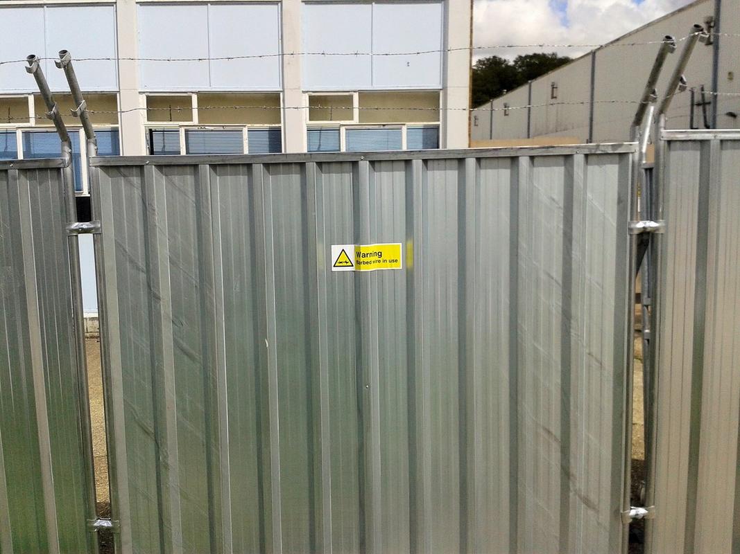 Barbed Wire on Hoarding