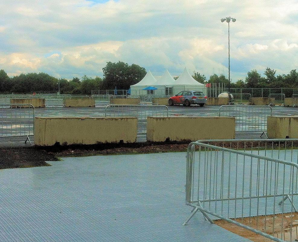 Concrete traffic barriers for events