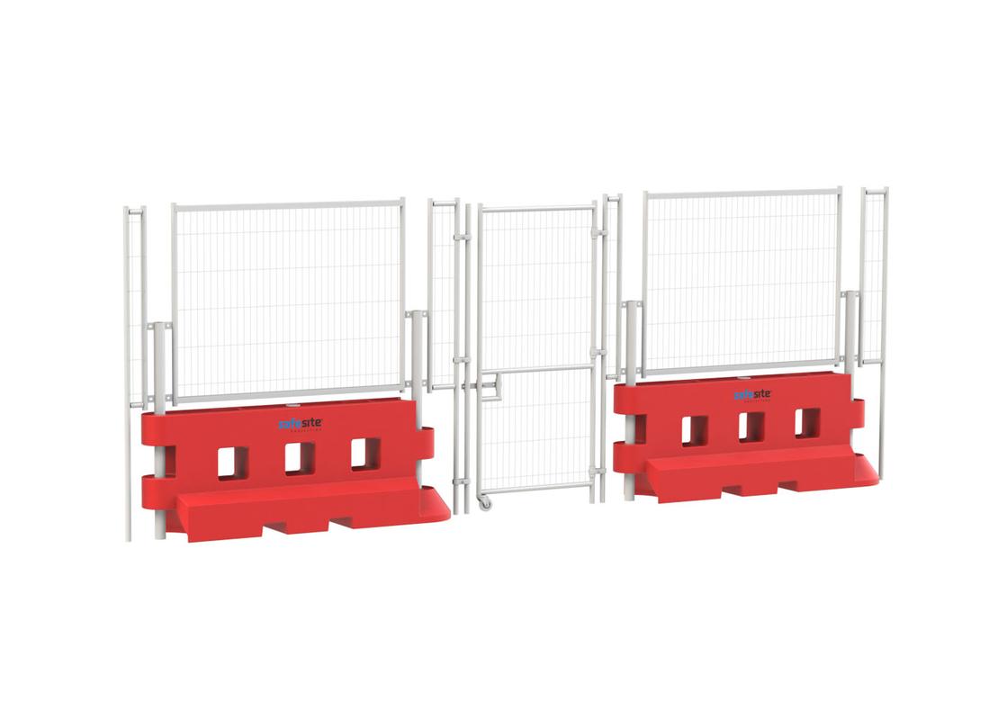 GB2 barriers with a pedestrian gate