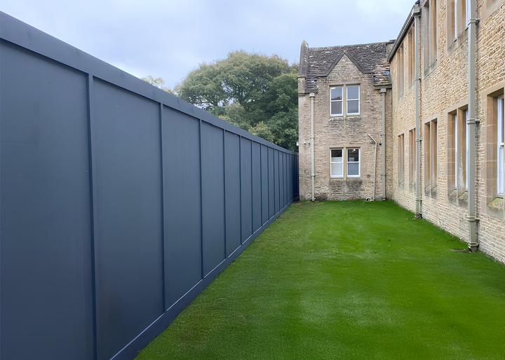 dug in timber hoarding installed