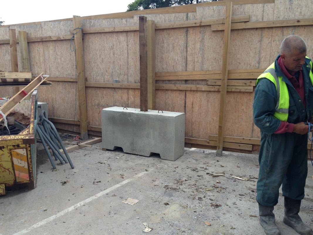 1.5m Concrete Barrier in Situ