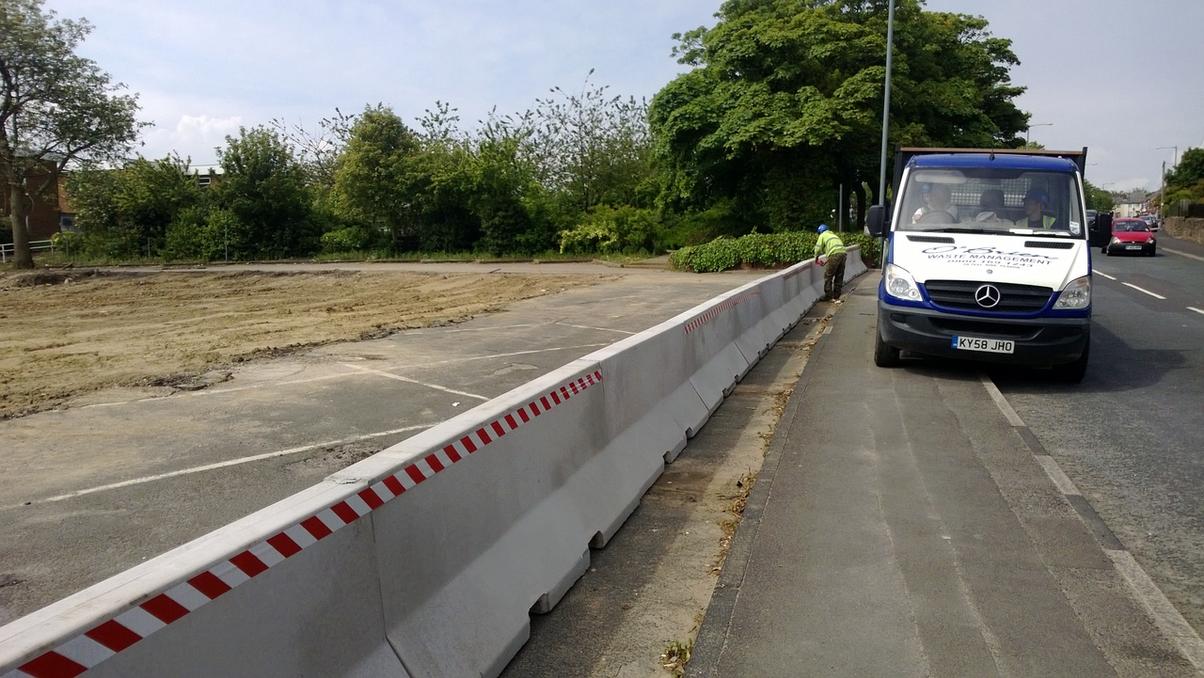 Jersey Concrete Barrier installation 1