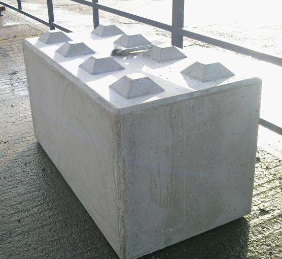 8 - concrete lego block