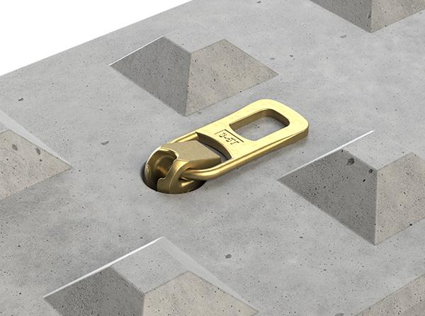 concrete lego block - lifting clutch