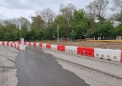 RB22 barriers on a HS2 construction site