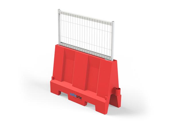 evo 80 barrier single with pedestrian fencing