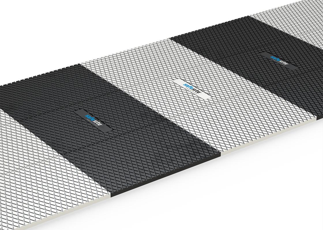 clear path walkway mat -white and black