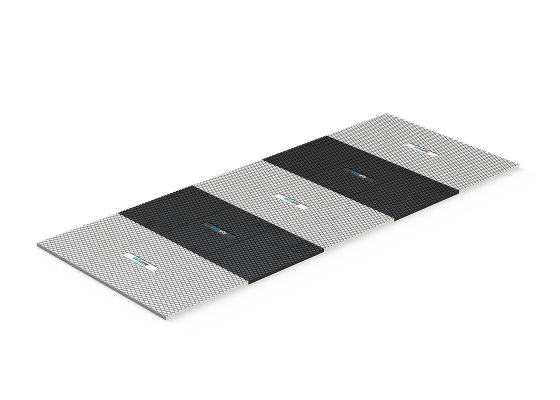 clear path walkway mat -white and black