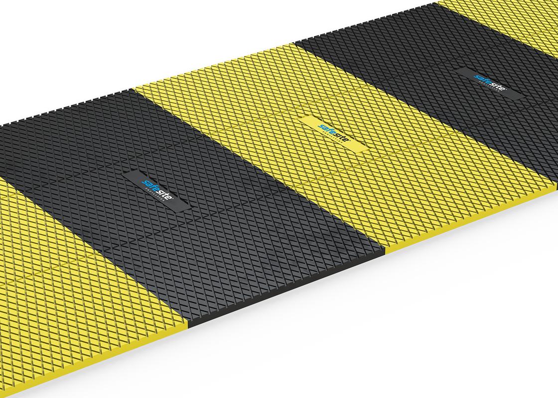 clear path walkway mat -yellow and black