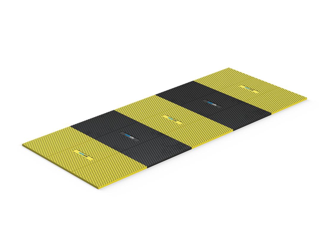 clear path walkway mat -yellow and black