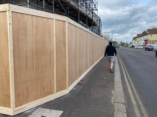 Free-Standing Timber Hoarding
