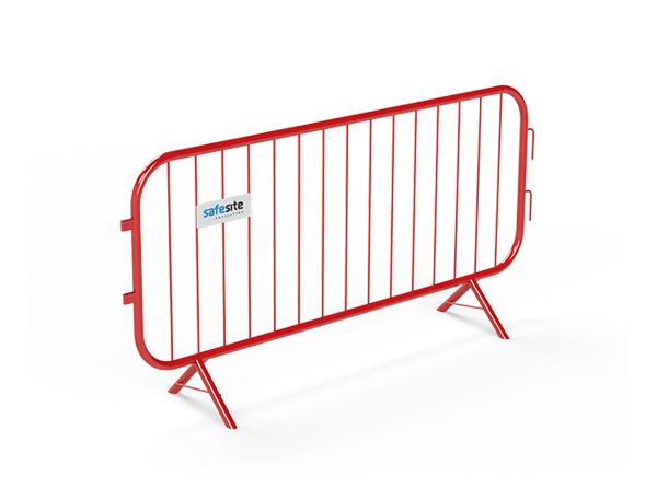 pedestrian 2.3m fixed leg barrier - red