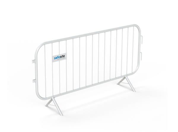 pedestrian 2.3m fixed leg barrier - white