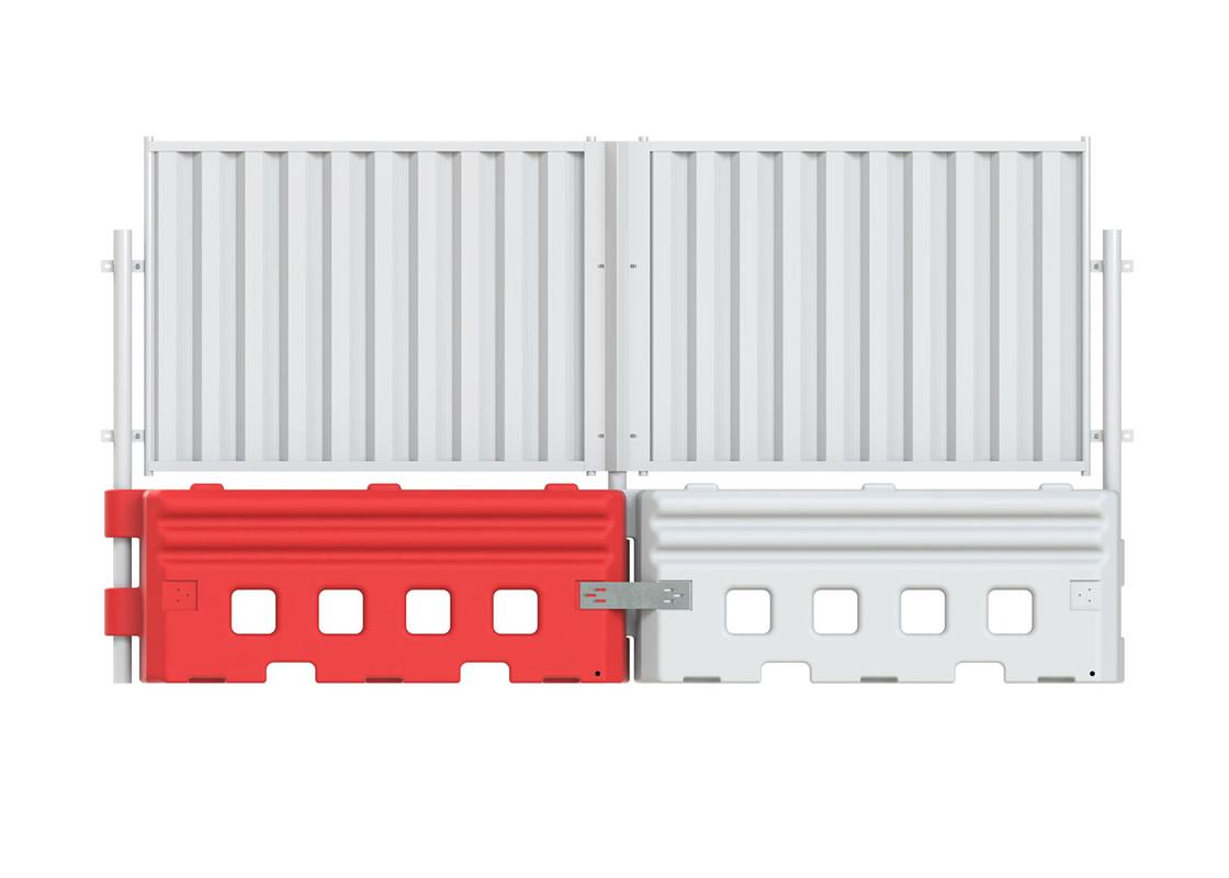 RB22 Barriers connected with Hoarding Panels