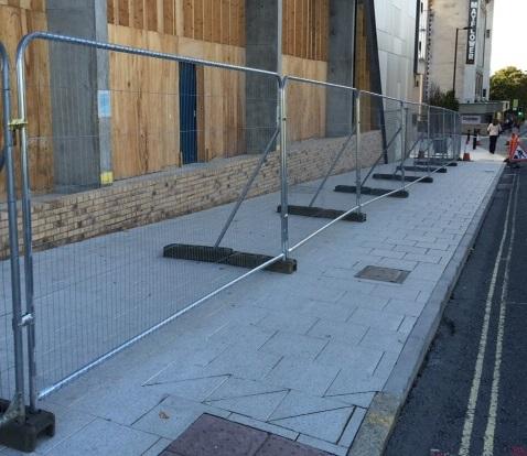 Temporary fencing stabiliser