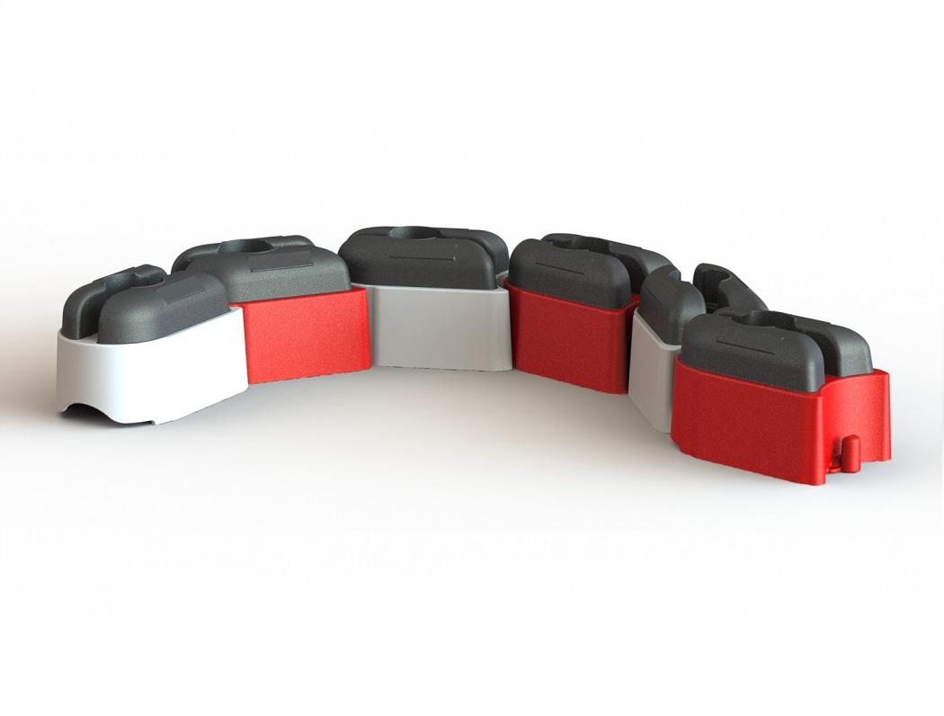 Connected Road Rock Barriers