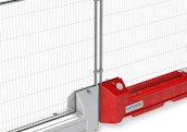 Slot Block Barriers connected with fencing