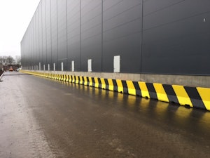 Concrete Barriers Used as Pedestrian Barrier