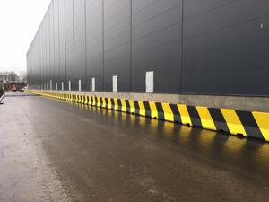 Concrete Barriers Used as Pedestrian Barrier