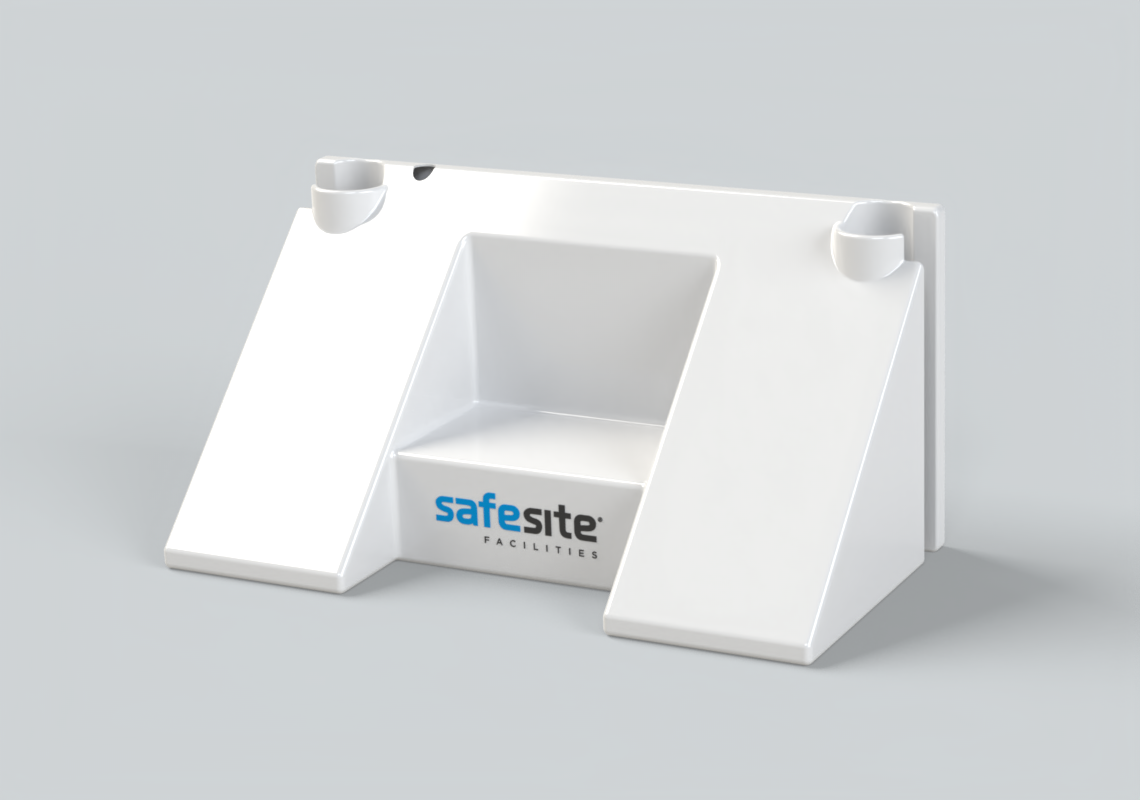 Water filled flood barrier white iso