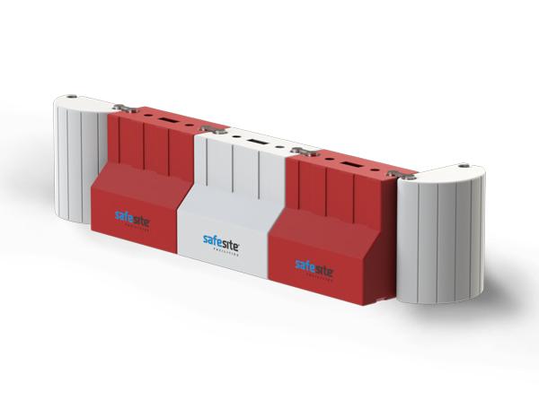 flood defence barriers in a line