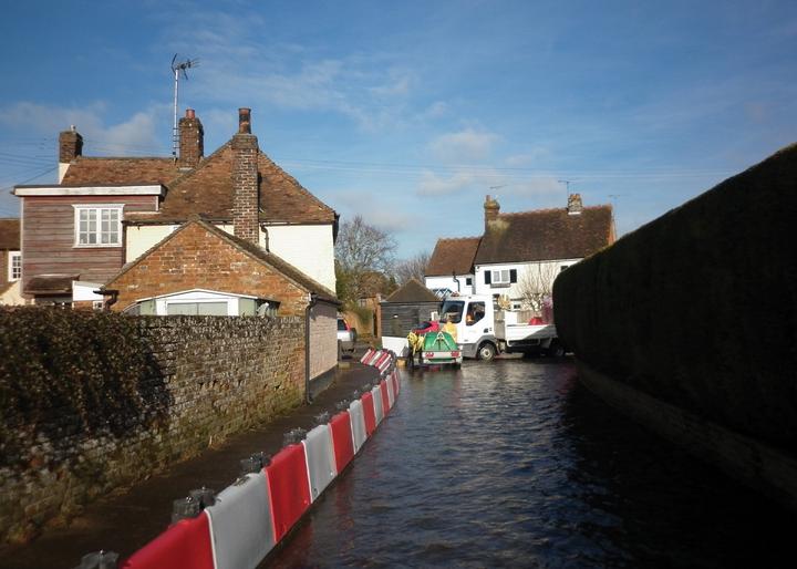 flood barriers connected preventing flooding