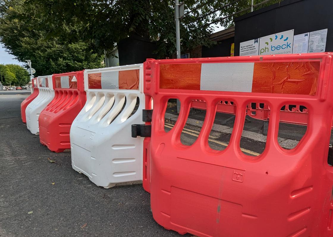 Line of buddha barriers