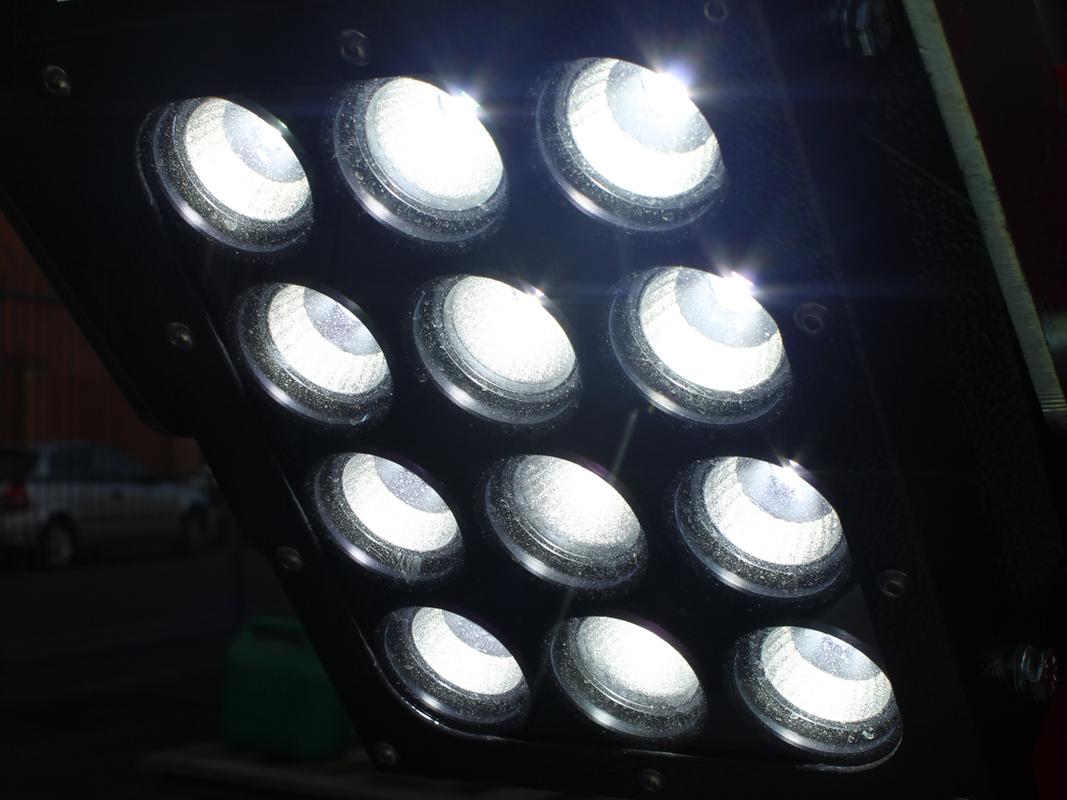 Light Tower LED Lights Close Up