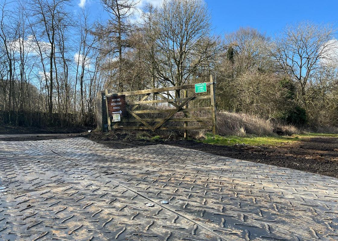 safemat ground protection in use on farm