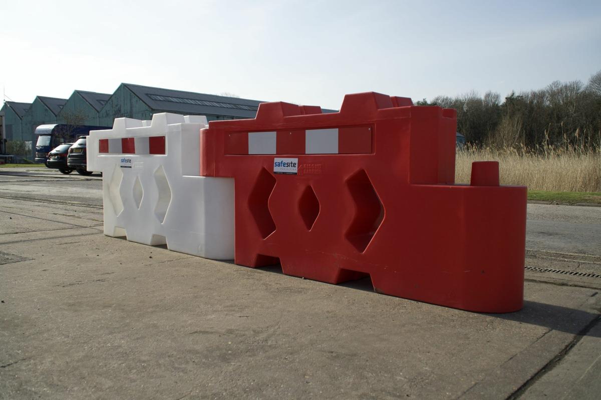 Bison barriers joined together