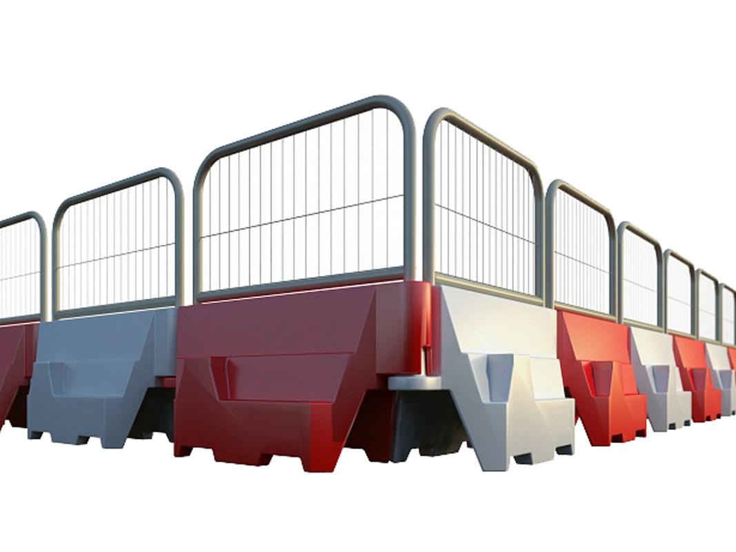 Pyramid Barrier Connected Mesh Fence