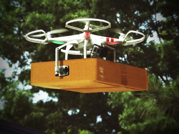 drone being used for logistics