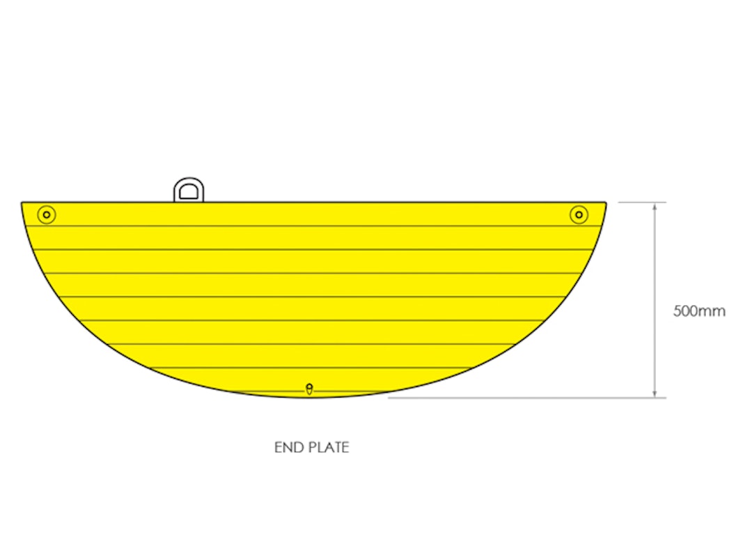 1500mm Road Plate End Section Diagram