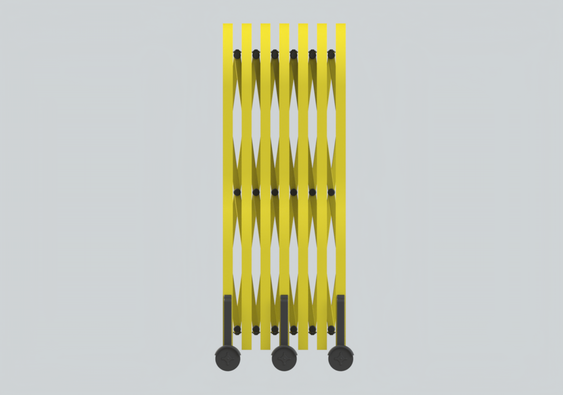 TurtleGate Pedestrian Crowd Barrier Retracted Side