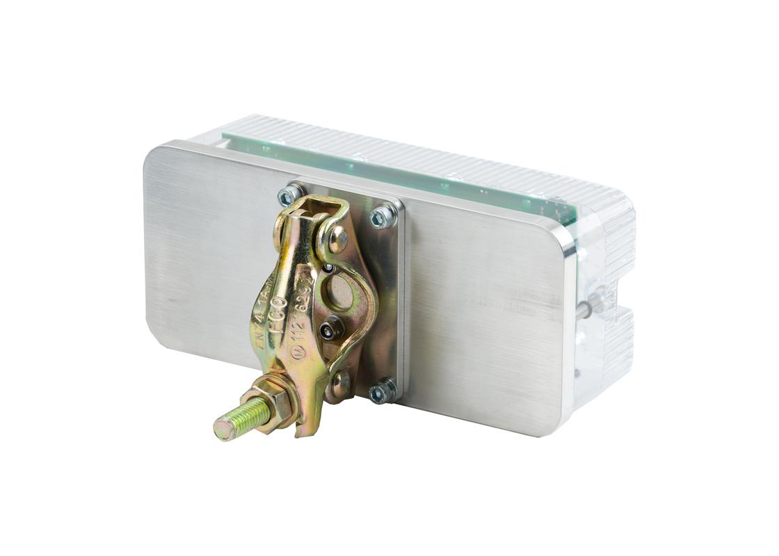 battery bulkhead lighting white back with scaffold fixing