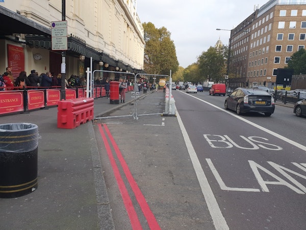 RB22 water filled barriers in London