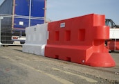 GB2 barrier red and white on an industrial site