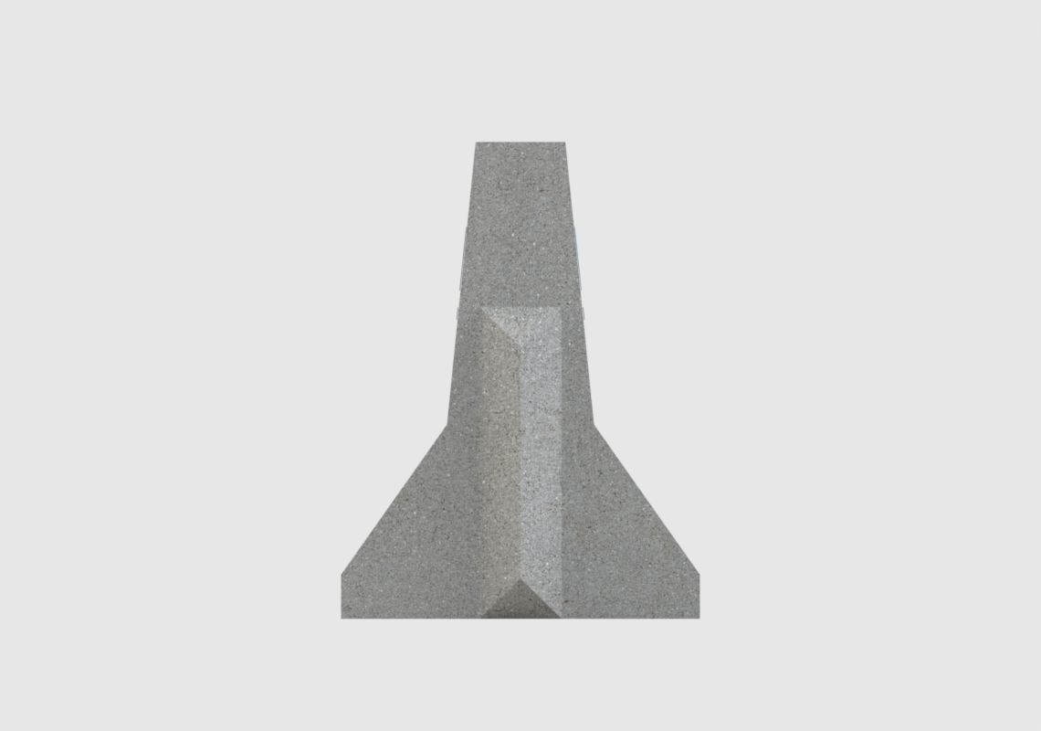 Concrete Jersey Barrier End