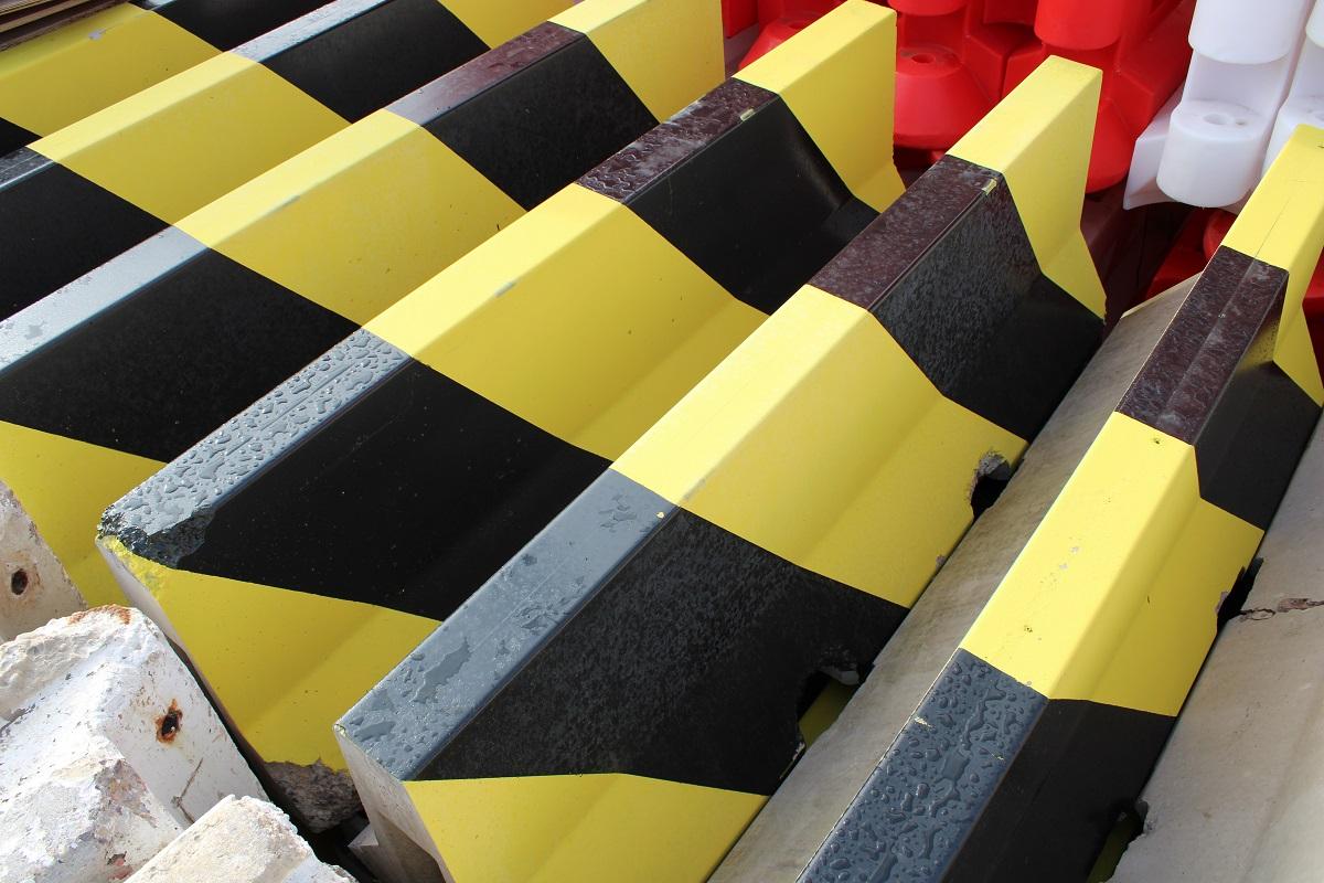 used concrete jersey barriers painted
